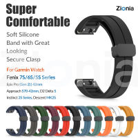 Zionia 20มม. Quick fit สายนาฬิกาซิลิโคนที่เหมาะกับผิวสำหรับ Garmin Instinct 2S Camo Surf Descent Mk2S Fenix 7S 6S Solar Sapphire Fenix 5S Plus D2 Delta S Epix Pro Gen 2 Pro 42mm Approach S70-42mm อุปกรณ์เสริมนาฬิกาสปอร์ต