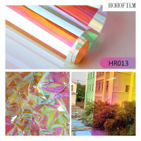 Hohofilm กาวรุ้งฟิล์มหน้าต่าง,ฟิล์มสีรุ้งแบบ Dichroic สำหรับบ้าน/สำนักงาน/ร้านค้า/ตลาดขนาด45ซม. X 300ซม. สติ๊กเกอร์ติดกระจก