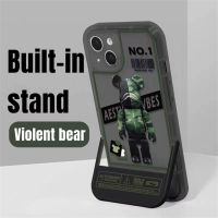 《MFD》Built-in Stand Phone case for iphone 14 14plus 14pro 14promax 13 13pro 13promax Creative Trend Violent Bear pattern case iphone 12 12pro 12promax Special holder design case 11 11promax Soft case x xr xsmax 7+ 8+ High-quality New Design
