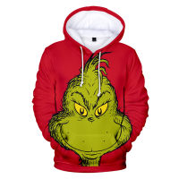 Green Grinch 3D Print Hoodie Men Women Daily Casual Hooded Pullover Jacket Autumn Funny Cartoon Pattern Loose Sportswear 4XL