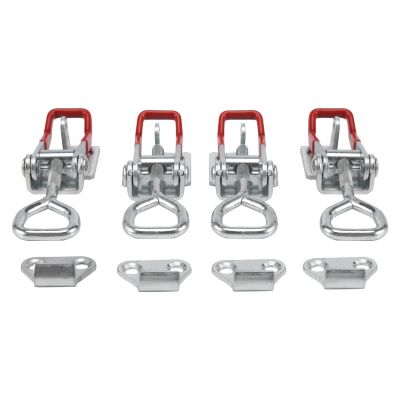 4Pcs GH-4002 Adjustable Toggle Clamp 550 Lbs Holding Capacity Toggle Latch Hasp Clamp Lockable Quick Release Pull Latch
