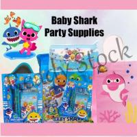 【hot sale】 ☊ B41 [SG SELLER] Baby Shark kids birthday party loot favour goodie bag stationery set