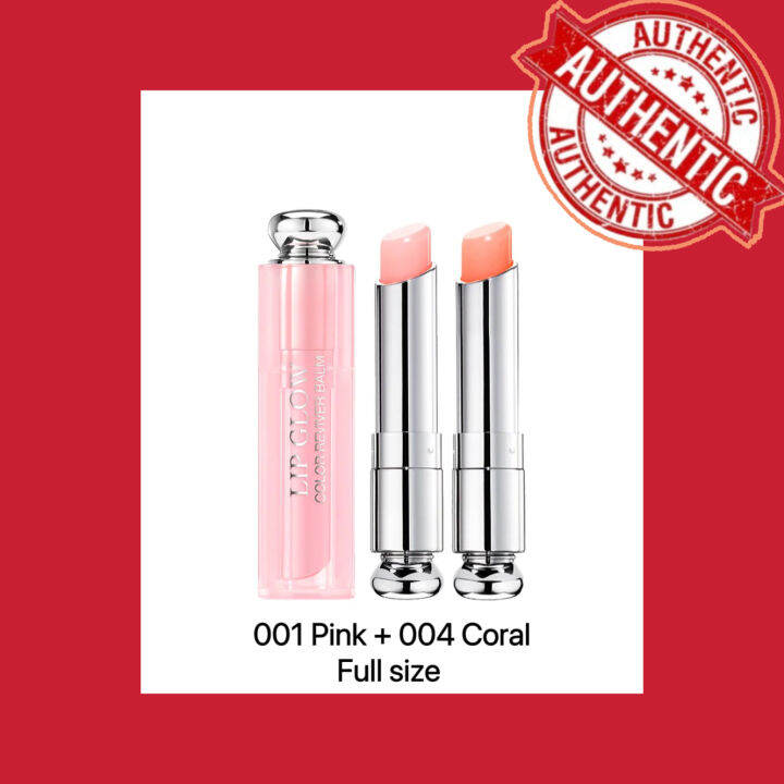 Dior Addict Lip Glow Lip Balm Duo Set ( 001 Pink + 004 Coral ) Lip Glow