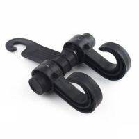 Car Seat Hook Interior Products Multi-function Hooks Car Multi-purpose Double Hooks Black Firm Plastic Hook