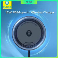 Blueo PD ไร้สายแม่เหล็ก15W ที่ชาร์จสำหรับไอโฟน14/13/12 Series ชาร์จเร็ว (1.5ม.) สำหรับ iPhone 14 Pro Max ที่ชาร์จไร้สาย