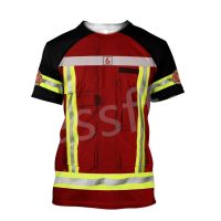 2023 NEWTessffel NewFashion นักผจญเพลิงชุด Firemen ตลกสบายๆ3DPrint ฤดูร้อน Streetwear Harajuku แขนสั้นเสื้อยืดผู้ชายA4