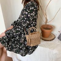 Korean Fashion Hollow One-shoulder Straw Bag Fashion Simple Tassel Messenger Bag