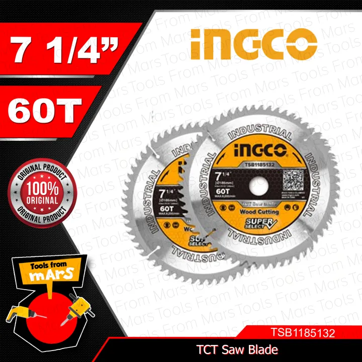 INGCO 2PCS/BOX TCT Saw Blade 7 1/4