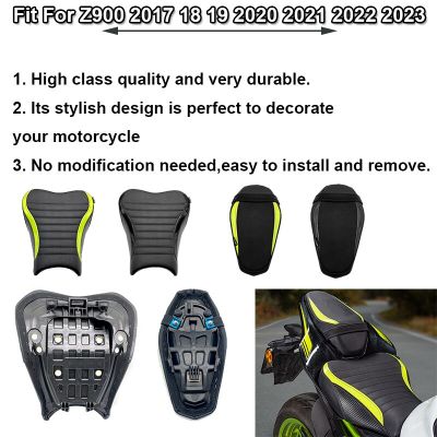 เหมาะสำหรับคาวาซากิ Z900 Z 900 2017 2018 2019 2020 2021 2022 2023รถจักรยานยนต์ด้านหน้าที่นั่งคนขับด้านหลังปลอกหมอนเบาะนั่งโดยสาร