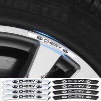Hot New 4pcs/set 9cm Alloy Car Tire Profile Sticker Auto Wheel Frame Emblem Badge Decal for Chery 3 5 t11 a1 a3
