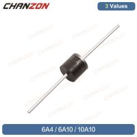 【LZ】☍☼✠  100  Original Genuine 20 Pcs 6A4 6A10 10A10 R-6 6A 10A 400V 1000V Electronic High Power Axial Silicon Rectifier Diode