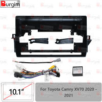 รถวิทยุ Fascias สำหรับ Toyota Camry XV70 2020-2021 10นิ้วสเตอริโอแผงสายไฟสายไฟอะแดปเตอร์ Canbus ถอดรหัส