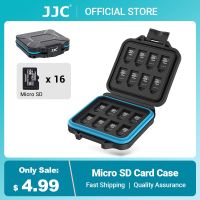 JJC 16 Slots Micro SD Card Case Storage Box Soft Foam Microsd Card Holder Waterproof Memory Card Organizer For 16 TF Cards