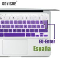 Español แผ่นครอบแป้นพิมพ์สำหรับ Macbook Air 11 Inch EU-Enter สมุด A1370 A1465แผ่นครอบแป้นพิมพ์ฟิล์มป้องกันซิลิโคน