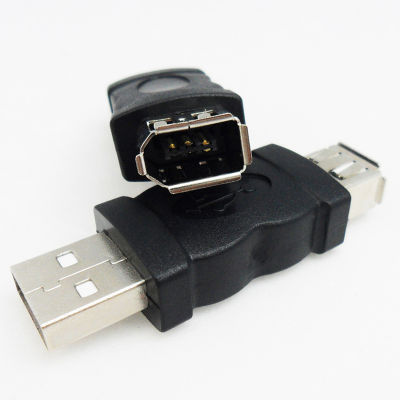 Firewire Baru IEEE 1394 6 Pin Perempua Ke USB 2.0 Jenis A อะแดปเตอร์อะแดปเตอร์ Kamera Pemain MP3 Efon Bimbit Pda Black Dropship
