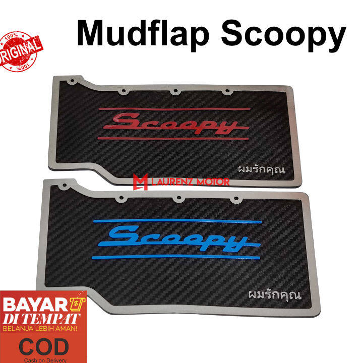 Mudflap Scoopy Mud Flap Penahan Lumpur Honda Scoopy Variasi Karbon