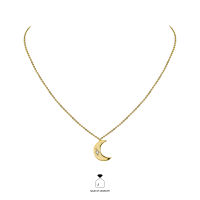 Haus of Jewelry - SELENE MOONLIGHT NECKLACE สร้อยคอ เงินแท้ ประดับเพชรคิวบิกเซอร์โคเนีย (Cubic Zirconia)