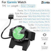 Zionia นาฬิกา สายชาร์จ แท่นชาร์จแท่นชาร์จ อะแดปเตอร์ สำหรับสำหรับ Garmin Fenix 7 7X 7S 6 6X 6S Pro Sapphire Solar 5 5X Plus Quatix Forerunner 745 935 945 245 Approach S70 S60 S62 X10 Tactix D2 Mach 1 Delta PX Charlie Instinct 2X Tactical epix Gen 2 Endruo