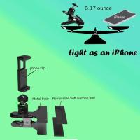 Desk Clamp Mount for Camera Phone LED Ring Light Webcam Baby Monitor, Table Clip Bundle with Ball Head Adapter, Phone Holder