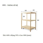 Kệ Lò Vi Sóng 3 Tầng Đa Năng Gỗ Thông Nhập Khẩu