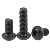 20pcs 10#-24 10.9 level alloy steel Allen round head screws hex socket pan headed screw mechanical bolts fasten bolt DIN7380