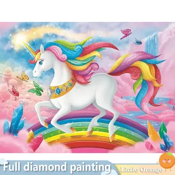 Rainbow Unicorn Diamond Painting Kit, Fantasy 5d Diamond Painting Set, Home  Wall Decor Diy