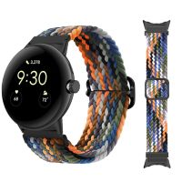 Band for Google Pixel Watch Adjustable Elastic Nylon Strap Warm Comfortable Bracelet for Pixel Watch Rainbow Replacement Band Straps