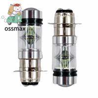 OSSMAX ไฟหน้ารถมอเตอร์ไซด์รถสกู๊ตเตอร์ขนาดเล็ก DC 12V,หลอดไฟแสงจ้าเดย์ไลท์ H6หลอดไฟตัดหมอกไฟเดย์ไลท์สีขาว6000K 1ชิ้น