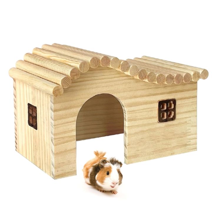 อินเทรนด์ไม้หนูแฮมสเตอร์รังนอนบ้านหรูหรากรงสัตว์เลี้ยง-diy-hideout-ฮัทของเล่นอุปกรณ์สัตว์ขนาดเล็กหนูแฮมสเตอร์กรง