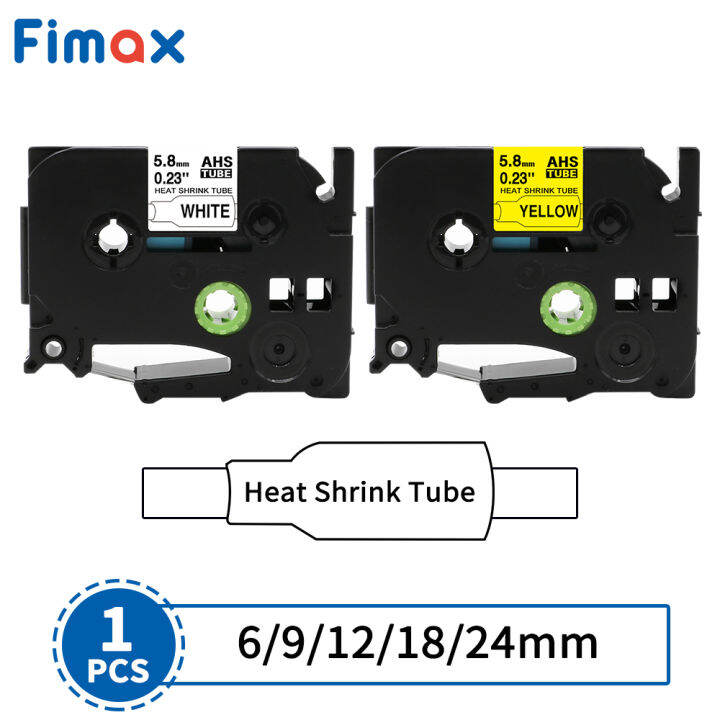 Fimax 1pcs Heat Shrink Tube 6/9/12/18/24mm Compatible Label Tape