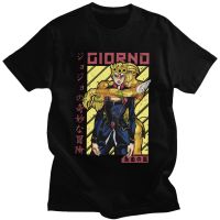 ราคาถูกเสื้อยืดแขนสั้นลําลอง พิมพ์ลายอนิเมะ Jojo Bizarre Adventure Giorno Giovanna สไตล์คลาสสิก เรโทร สําหรับผู้ชาย Merch MGehoi67FNkfdl91S-5XL