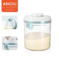 Ankou Air แน่นภาชนะใส่นมผงกระป๋อง1500ML รอบ Leakproof นมผงกล่องใส่อาหารเด็ก FDA BPA-ฟรีปิดผนึกขวดเก็บอาหาร