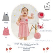 Đầm hai dây cotton bé gái họa tiết hoa tulip WD002 La Pomme