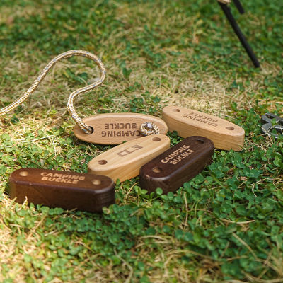 Spot parcel postCLS Outdoor Camping Tent String Clip Solid Wood Wind Proof Rope Fixing Buckle Camping Canopy Drawstring Adjustable Buckle 2 Pack