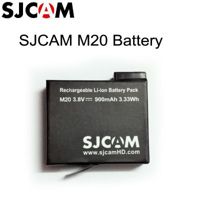 ต้นฉบับ SJCAM ยี่ห้อ3.8โวลต์900มิลลิแอมป์ชั่วโมง3.33Wh Li-ion แบตเตอรี่สีดำสำหรับ SJCAM M20กีฬากล้องแบตเตอรี่