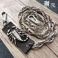 Mens Waist Wallet Chains Heavy Rock Metal Hip Hop Gothic Metal Alloy Plating Key Jean Pants Chain Accessories Jewelry DR64