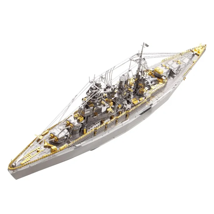 Piececool Puzzle 3D Metal Battleship Model Kits HMS Hood Richelieu Ship ...