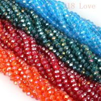 218 Love 3 4 6 8mm 12 Colors AB Crystal Beads Faceted Glass Beads Loose Spacer Beads For DIY celet Jewelry Making