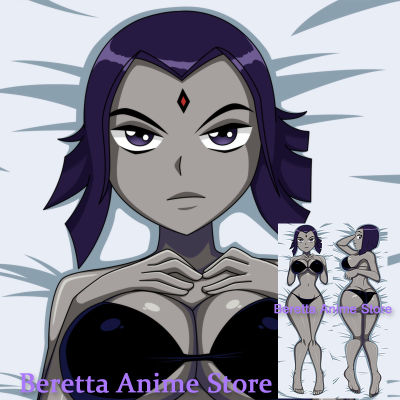 Anime Raven (Teen Titans) ปลอกหมอนบอดี้พิมพ์ลายสองด้านขนาดเท่าจริง