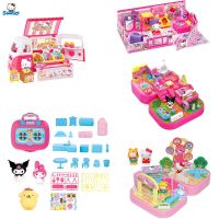 Figur มินิอะนิเมะ Hello Kitty Asli Mainan Figur Si An-An My Melody Kt Kucing Dapur Untuk An Perempuan Hadiah Ulang Tahun