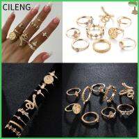 CILENG 9ชิ้น/เซ็ตรูปงูเครื่องประดับอัญมณีเรขาคณิต,ชุดห่วงแหวนข้อนิ้ว Midi Opal Boho