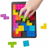 27 pcs Tetris จิ๊กซอว์ปริศนา pop it fidget ของเล่นชุดกล่อง simple dimple antistress board bubble Sensory ของเล่นเพื่อการศึกษาเด็ก