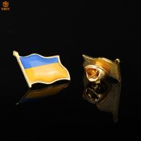 Ukrainian Painted Flag Brooch European Flag Emblem Commemorative Badge Tie/Hat Lapel Wear Pin Accessories
