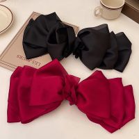 [COD] European and exaggerated atmospheric bow hairpin new head spring personality clip net red temperament hair accessories female