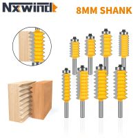 NXWIND 8MM Shank Multi-Tooth Shape Bit Router Bit Woodworking Milling Cutter สําหรับไม้ Bit Face Mill Carbide Cutter End Mill