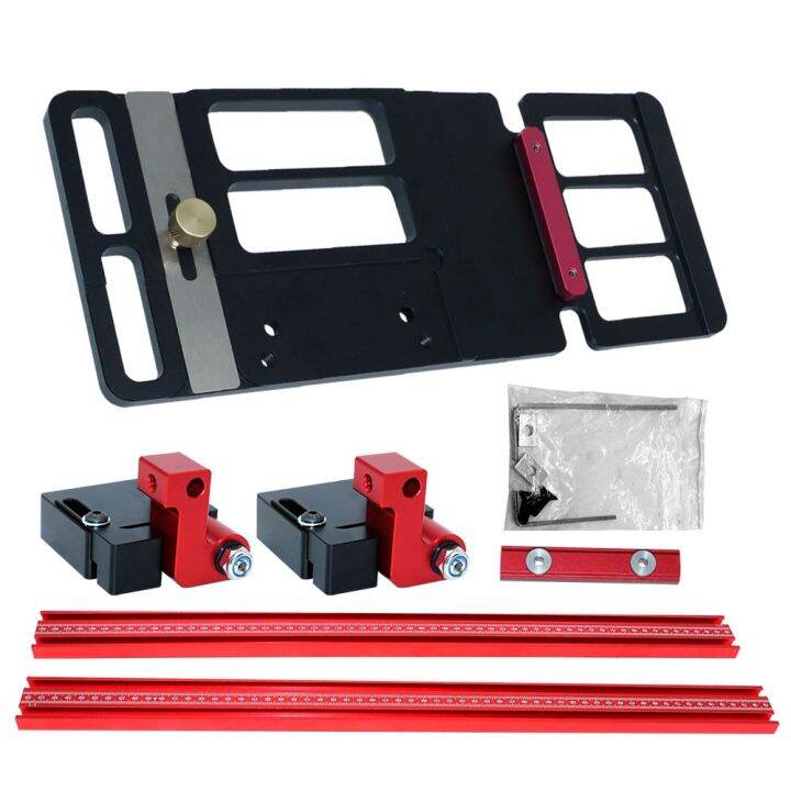 ENJOYWOOD ENJOYWOOD Aluminum Alloy Track Saw Square Guide Rail Angle Stop Woodworking 90 Degree Right Angle Guide Plate Square Cutting Everytime For M