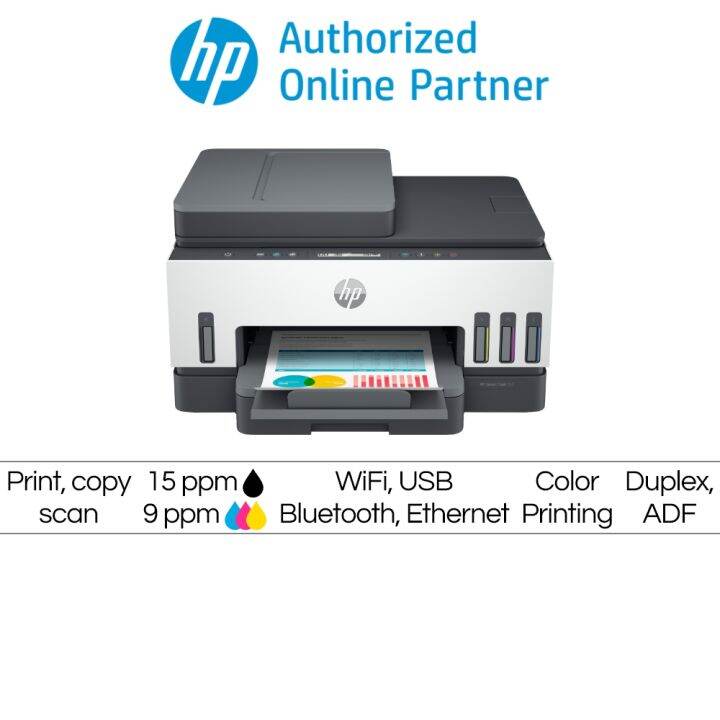 HP Smart Tank 750 3 in 1 w/ ADF Wireless Printer Printers Ink Tanks (6UU47A) Lazada PH