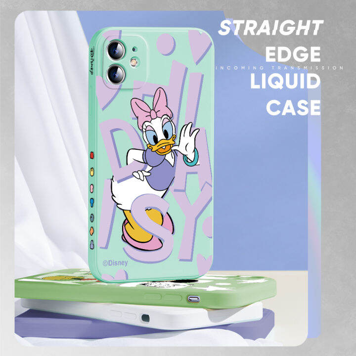 ggk-สำหรับ-vivo-y02t-y02a-y02การ์ตูนน่ารักมิกกี้เมาส์เดซี่โดนัลด์เคสโทรศัพท์รูปเป็ดลายขอบสี่เหลี่ยมของเหลวปลอกซิลิโคนคลุมทั้งหมดเคสป้องกันกล้อง