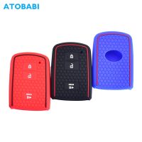 【cw】 Silicone Car Key Case Smart Remote Control Protect Cover For Toyota Land Cruiser Tacoma Highlander Fortuner Sequoia Prius C RAV4