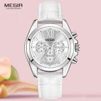 【YF】♙☃❍  MEGIR2019 New Luxury Leather Female Top Brand Chronograph Wristwatch Relogios Femininos 2114